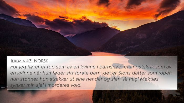 Jeremia 4:31 NORSK Bible Verse Image