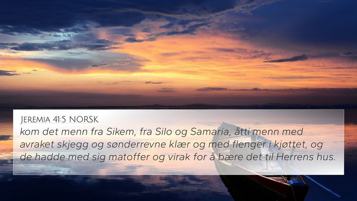 Jeremia 41:5 NORSK Bible Verse Image