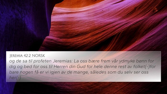 Jeremia 42:2 NORSK Bible Verse Image