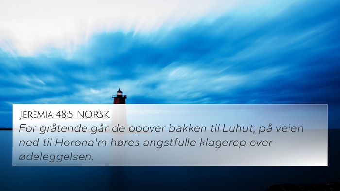 Jeremia 48:5 NORSK Bible Verse Image