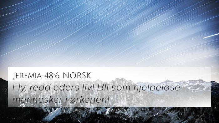 Jeremia 48:6 NORSK Bible Verse Image