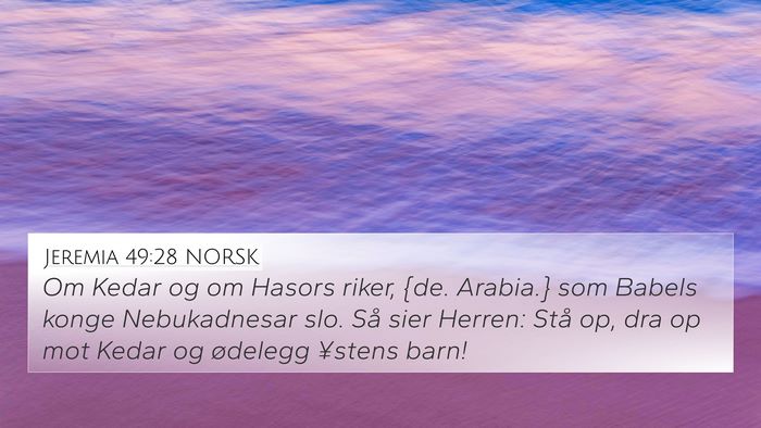 Jeremia 49:28 NORSK Bible Verse Image
