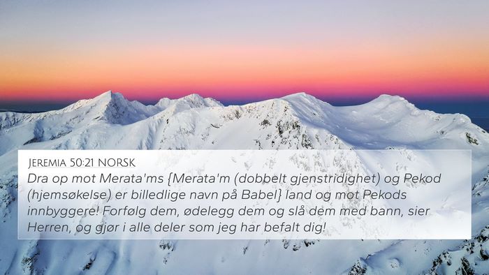 Jeremia 50:21 NORSK Bible Verse Image