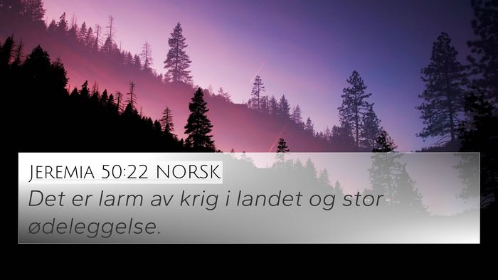 Jeremia 50:22 NORSK Bible Verse Image