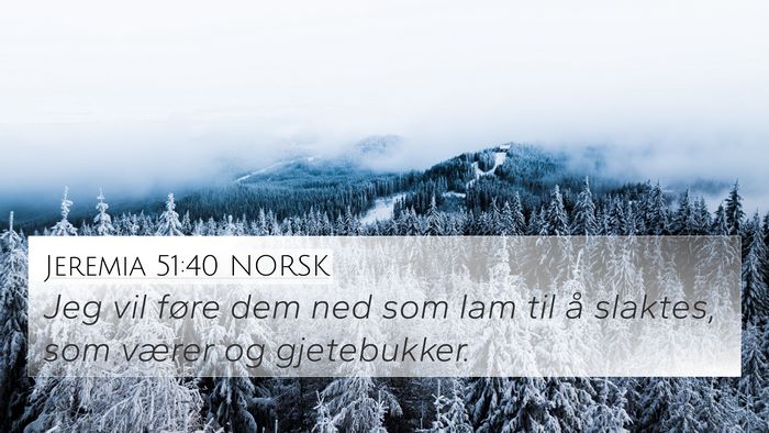Jeremia 51:40 NORSK Bible Verse Image