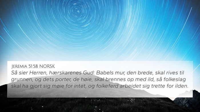 Jeremia 51:58 NORSK Bible Verse Image