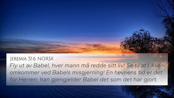 Jeremia 51:6 NORSK Bible Verse Image