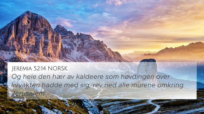 Jeremia 52:14 NORSK Bible Verse Image