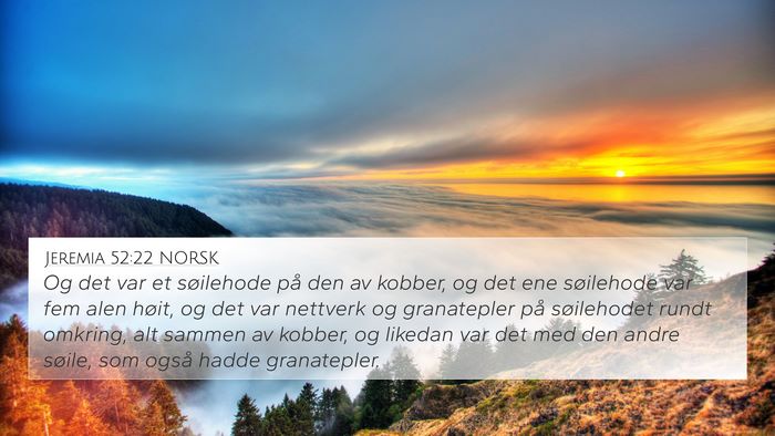 Jeremia 52:22 NORSK Bible Verse Image