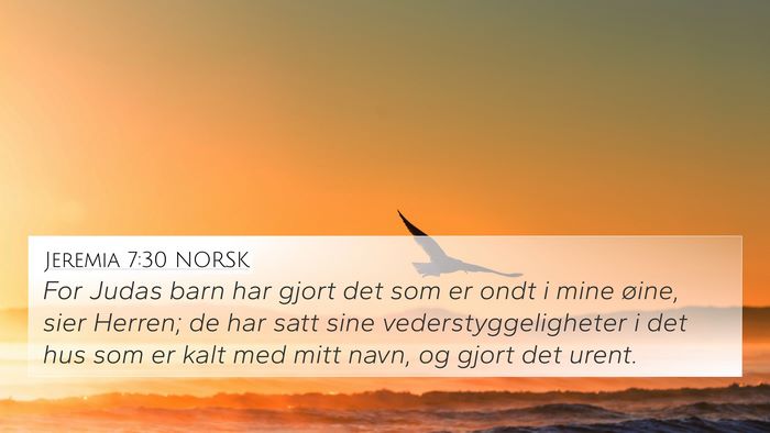 Jeremia 7:30 NORSK Bible Verse Image