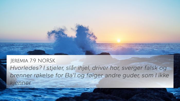 Jeremia 7:9 NORSK Bible Verse Image