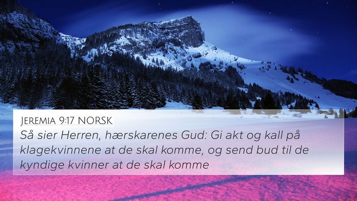 Jeremia 9:17 NORSK Bible Verse Image
