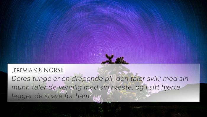 Jeremia 9:8 NORSK Bible Verse Image