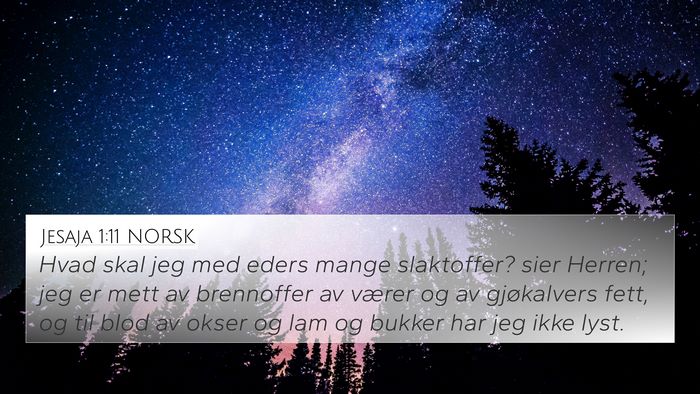 Jesaja 1:11 NORSK Bible Verse Image