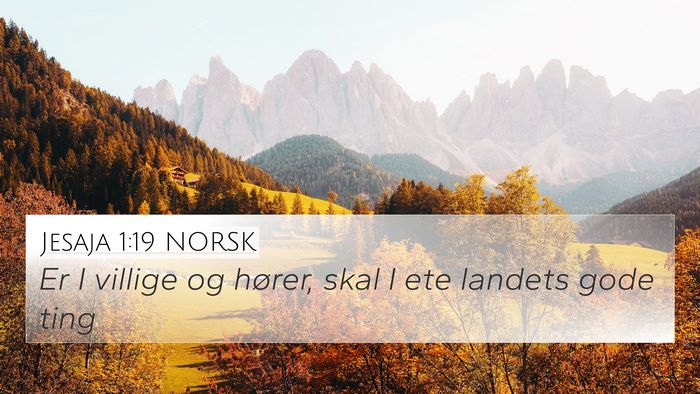 Jesaja 1:19 NORSK Bible Verse Image