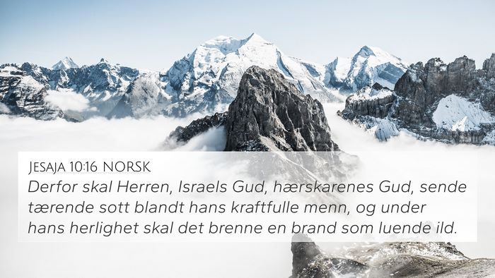 Jesaja 10:16 NORSK Bible Verse Image