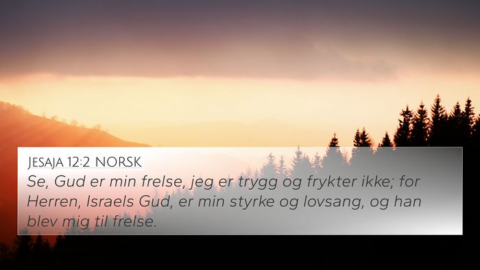 Jesaja 12:2 NORSK Bible Verse Image