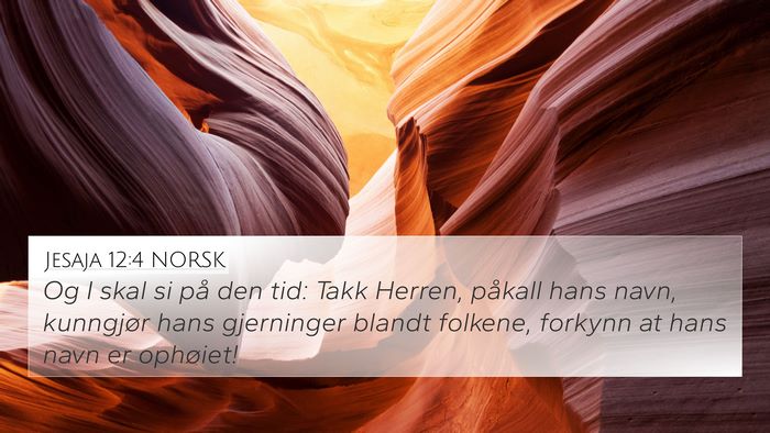 Jesaja 12:4 NORSK Bible Verse Image