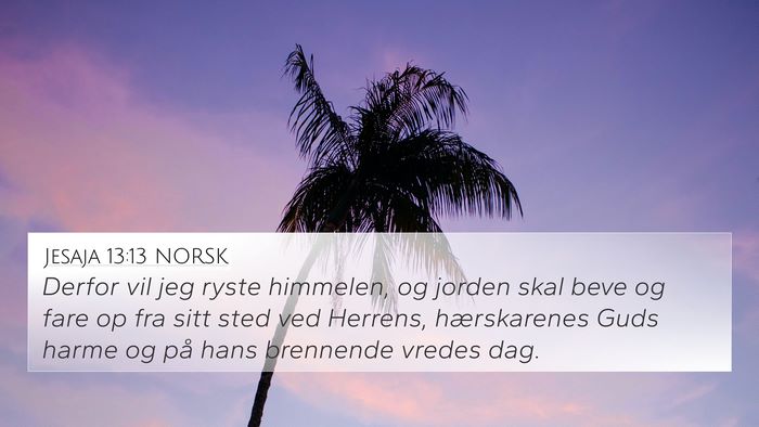 Jesaja 13:13 NORSK Bible Verse Image