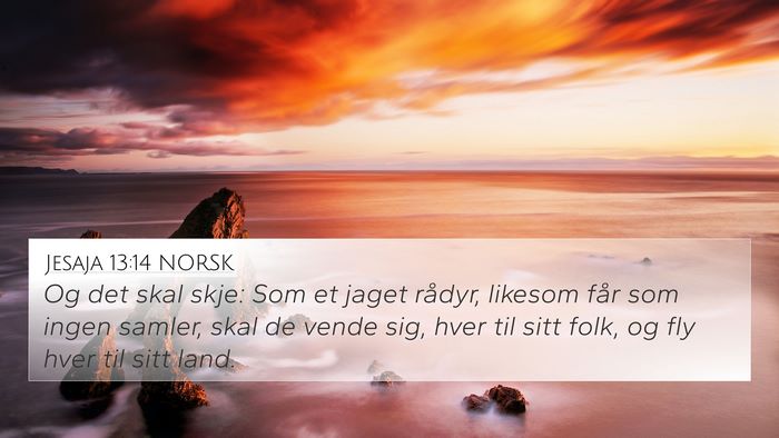 Jesaja 13:14 NORSK Bible Verse Image