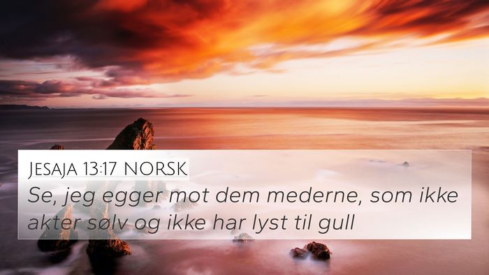 Jesaja 13:17 NORSK Bible Verse Image