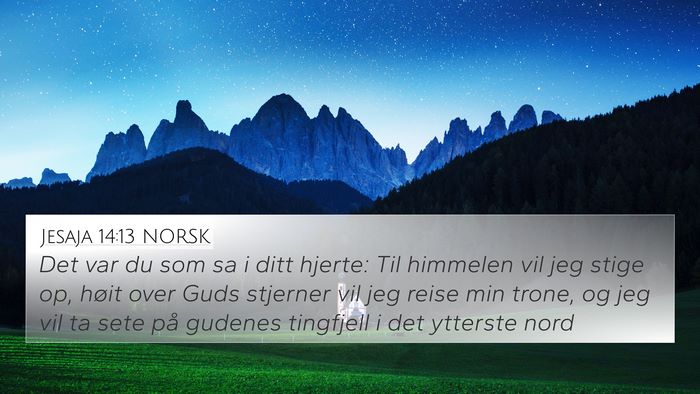 Jesaja 14:13 NORSK Bible Verse Image