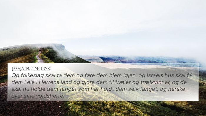 Jesaja 14:2 NORSK Bible Verse Image