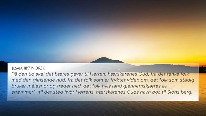 Jesaja 18:7 NORSK Bible Verse Image