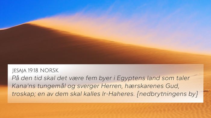 Jesaja 19:18 NORSK Bible Verse Image