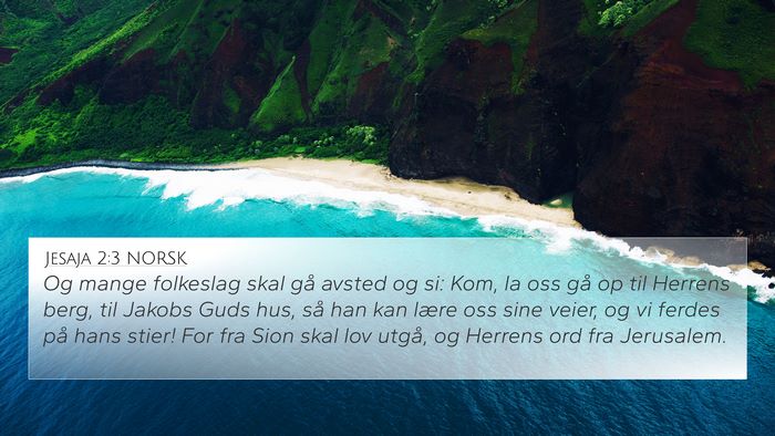 Jesaja 2:3 NORSK Bible Verse Image