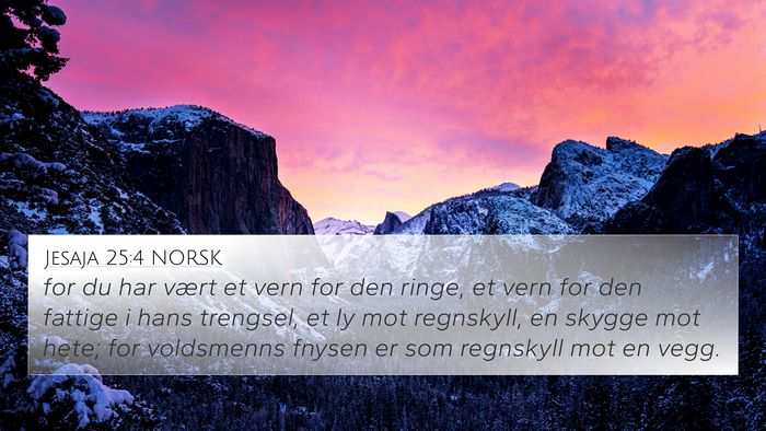 Jesaja 25:4 NORSK Bible Verse Image