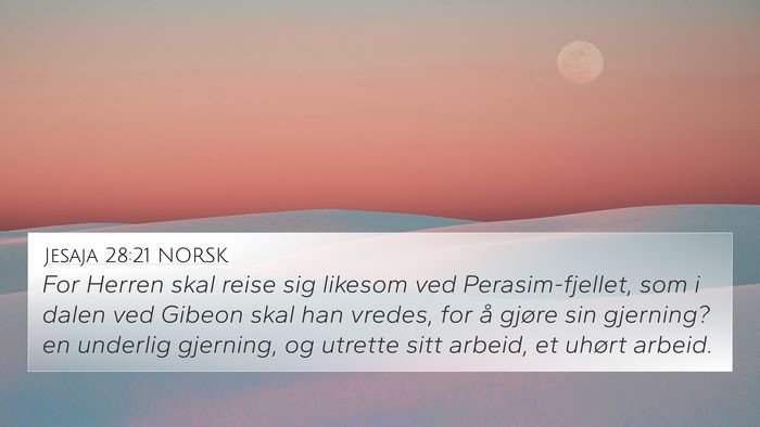 Jesaja 28:21 NORSK Bible Verse Image
