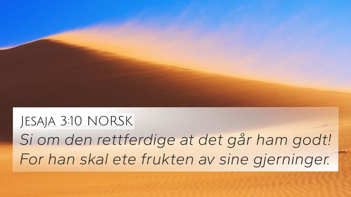Jesaja 3:10 NORSK Bible Verse Image