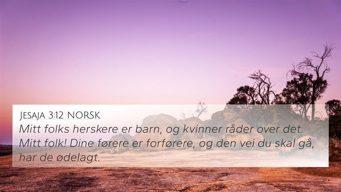 Jesaja 3:12 NORSK Bible Verse Image