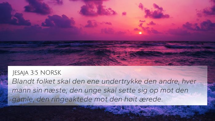 Jesaja 3:5 NORSK Bible Verse Image