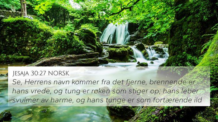 Jesaja 30:27 NORSK Bible Verse Image