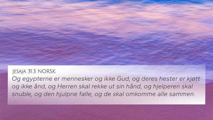 Jesaja 31:3 NORSK Bible Verse Image
