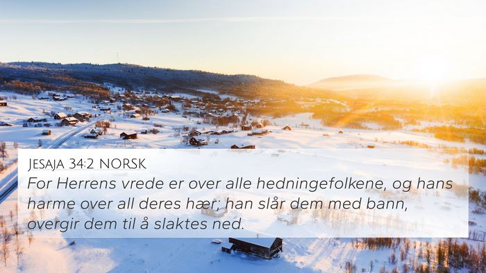 Jesaja 34:2 NORSK Bible Verse Image