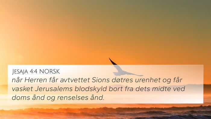 Jesaja 4:4 NORSK Bible Verse Image