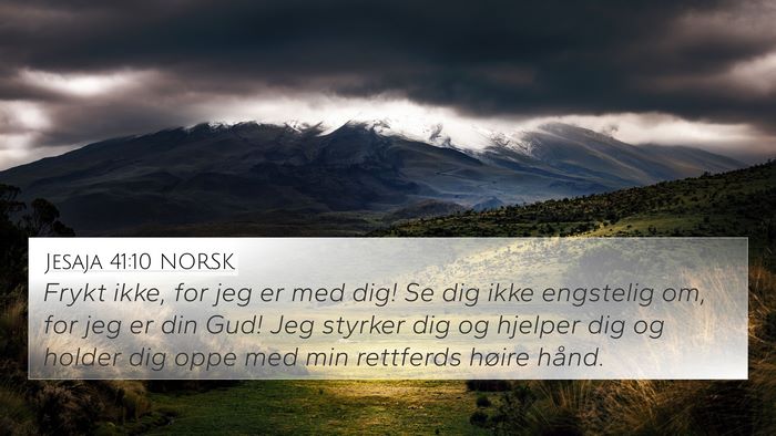 Jesaja 41:10 NORSK Bible Verse Image