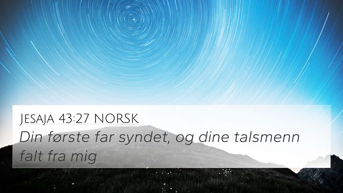 Jesaja 43:27 NORSK Bible Verse Image