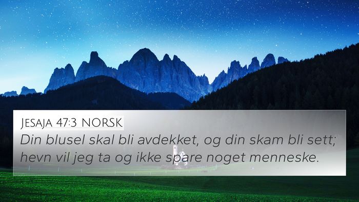 Jesaja 47:3 NORSK Bible Verse Image