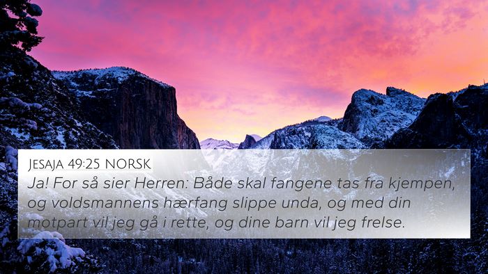 Jesaja 49:25 NORSK Bible Verse Image