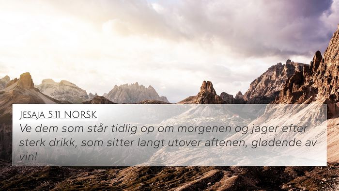 Jesaja 5:11 NORSK Bible Verse Image