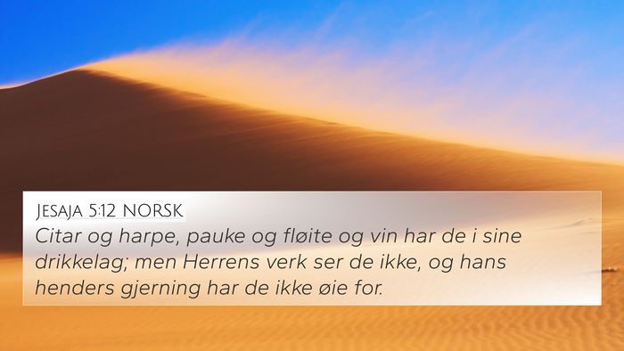 Jesaja 5:12 NORSK Bible Verse Image