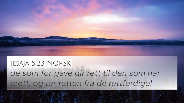 Jesaja 5:23 NORSK Bible Verse Image