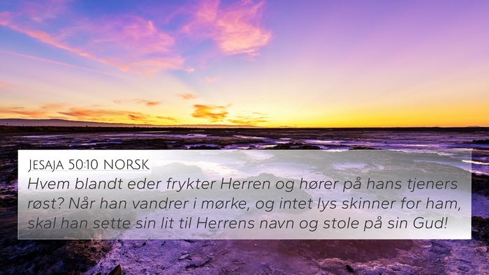 Jesaja 50:10 NORSK Bible Verse Image