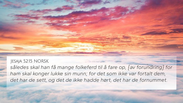 Jesaja 52:15 NORSK Bible Verse Image