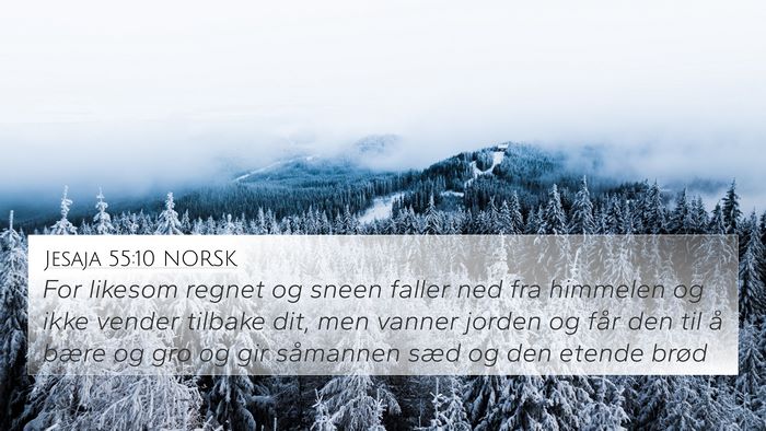 Jesaja 55:10 NORSK Bible Verse Image