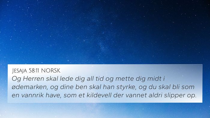 Jesaja 58:11 NORSK Bible Verse Image